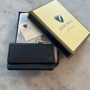 Aspinal of London navy card case